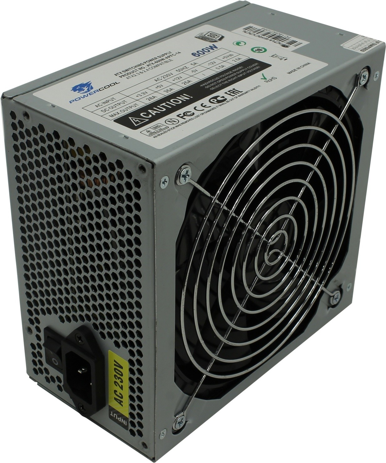 

Блок питания PowerCool ATX-600W-APFC-14 600W, ATX-600W-APFC-14