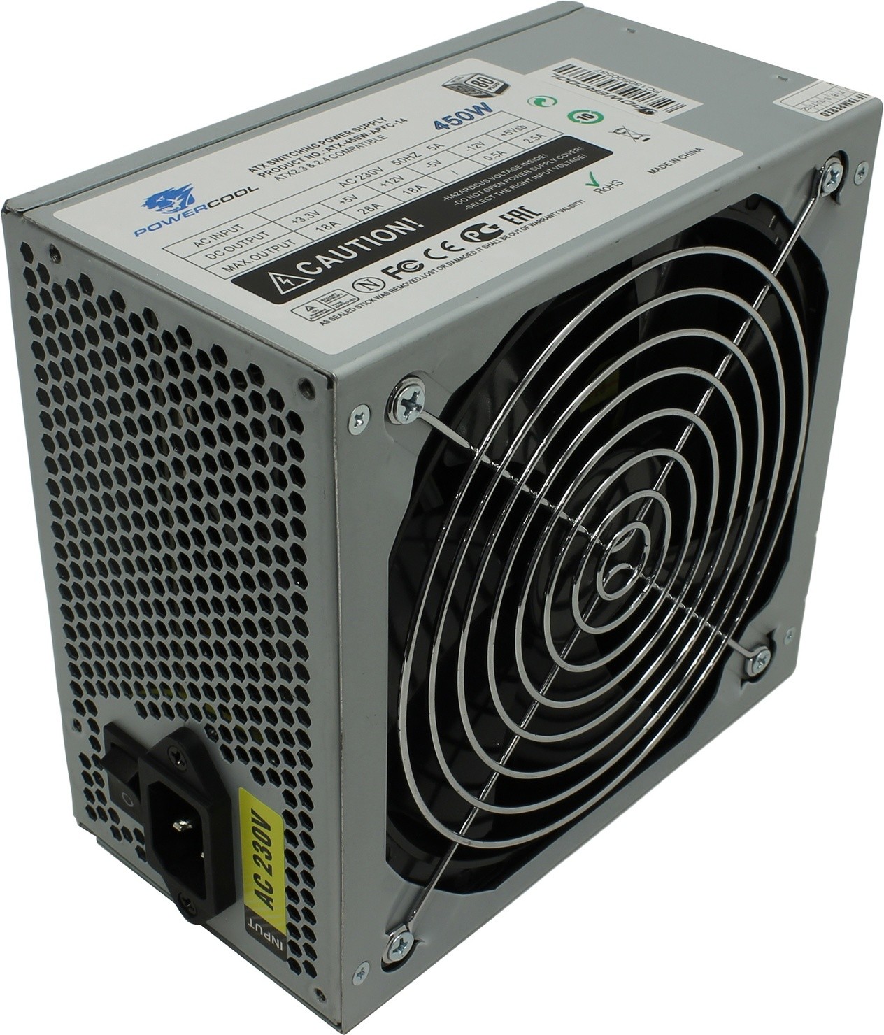 фото Блок питания powercool atx-450w-apfc-14 450w