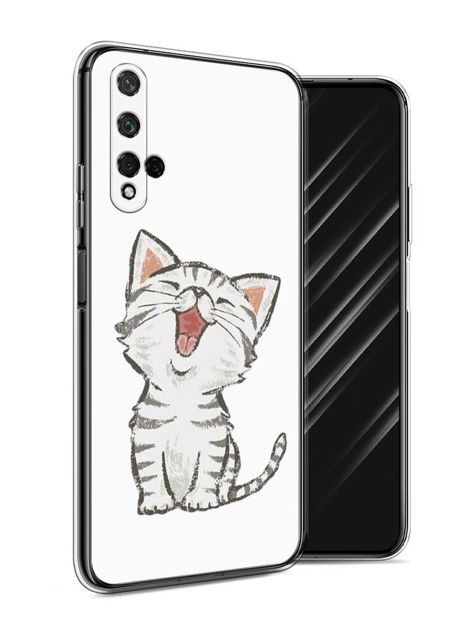 

Чехол Awog на Honor 20 "Котенок рисованный", Серый;белый, 69550-1