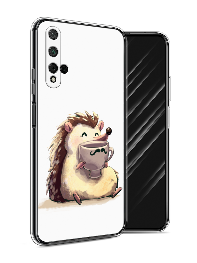 

Чехол Awog на Honor 20 "Еж кофеман", Белый;коричневый;бежевый, 69550-10