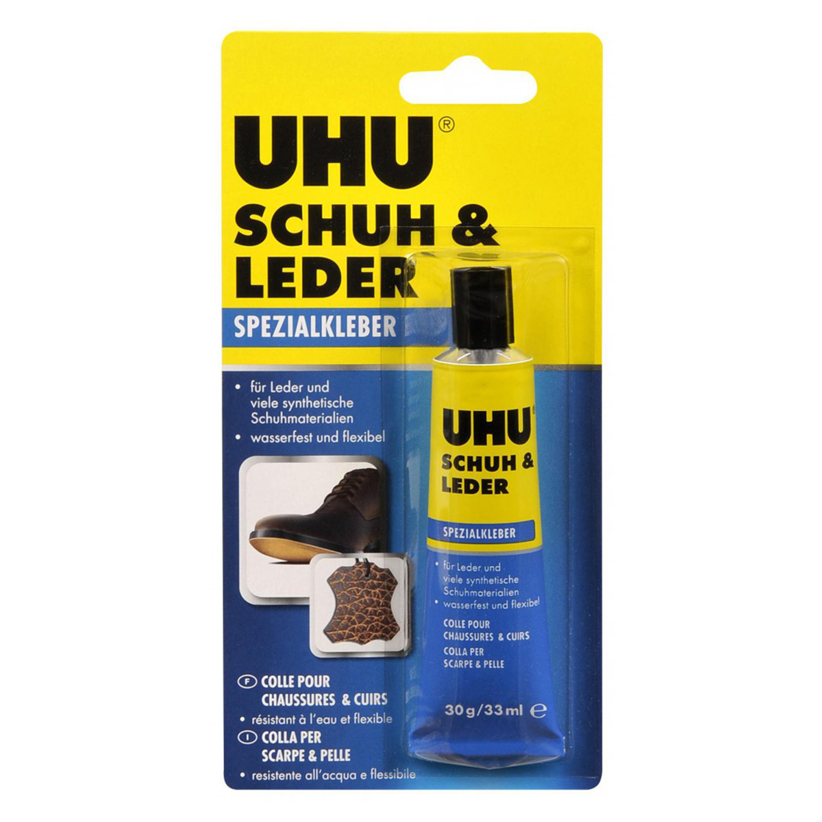 Клей для ремонта изделий из кожи и обуви UHU Schuh & Leder, 30г