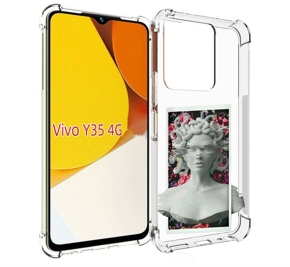 

Чехол MyPads статуя-медузы для Vivo Y35 4G 2022 / Vivo Y22, Прозрачный, Tocco