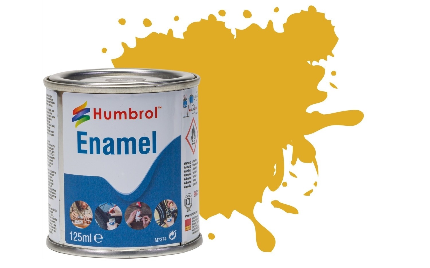 фото Aw0016 краска эмалевая no 16 gold - metallic tin no 4 125ml humbrol