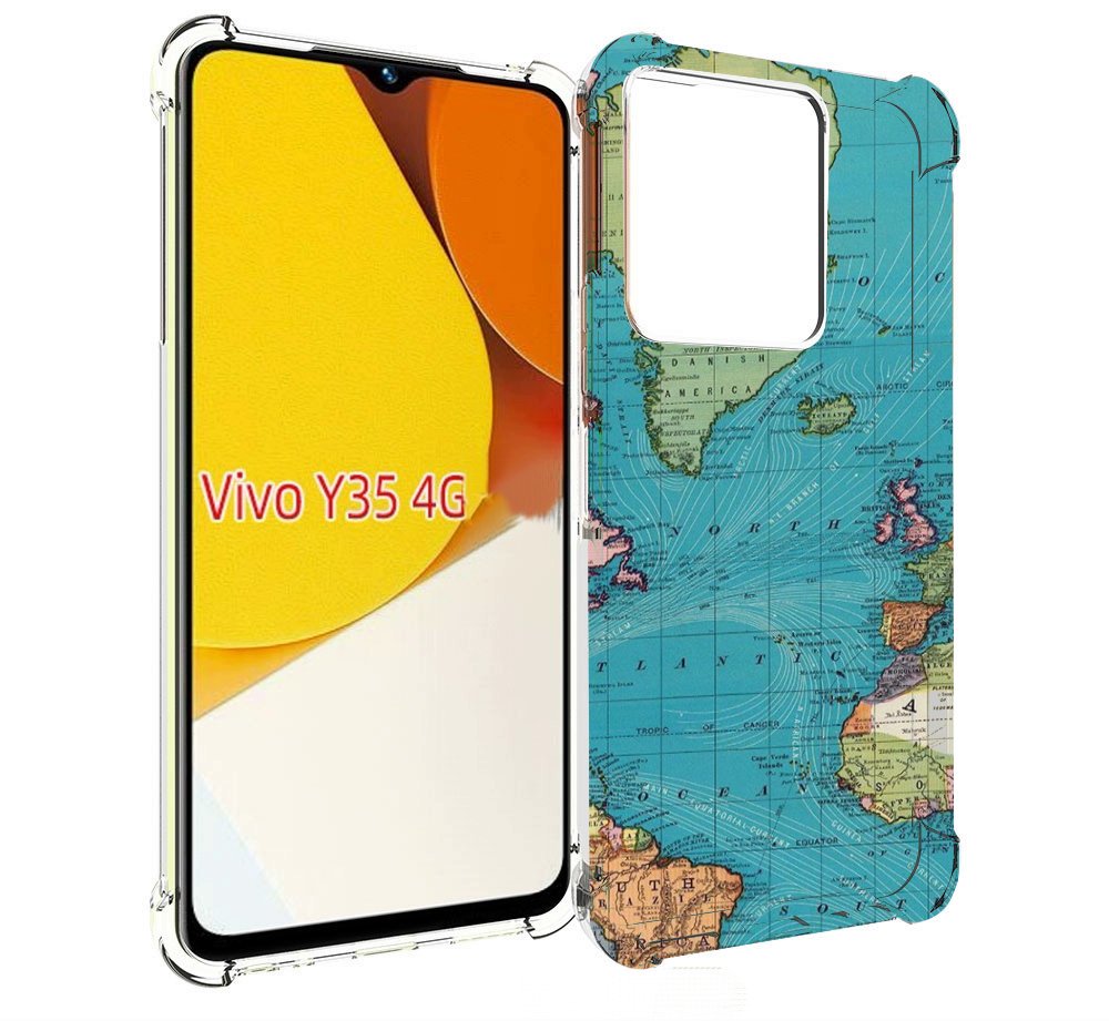 

Чехол MyPads старая карта земли для Vivo Y35 4G 2022 / Vivo Y22, Прозрачный, Tocco