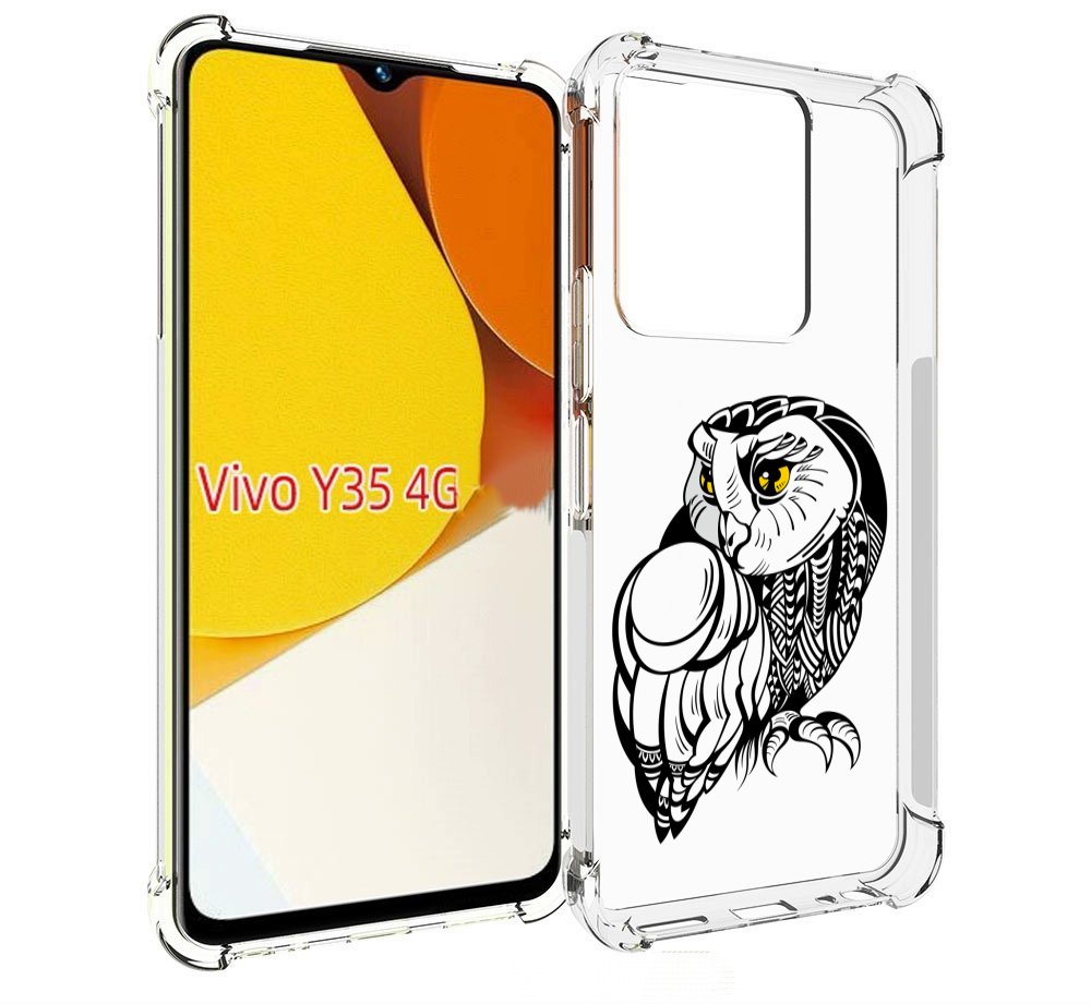 

Чехол MyPads сова-красотка для Vivo Y35 4G 2022 / Vivo Y22, Прозрачный, Tocco