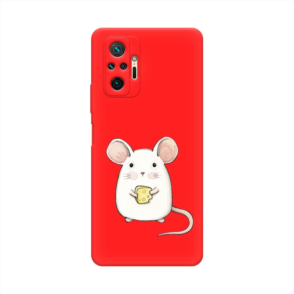 фото Матовый силиконовый чехол "мышка" на xiaomi redmi note 10 pro awog