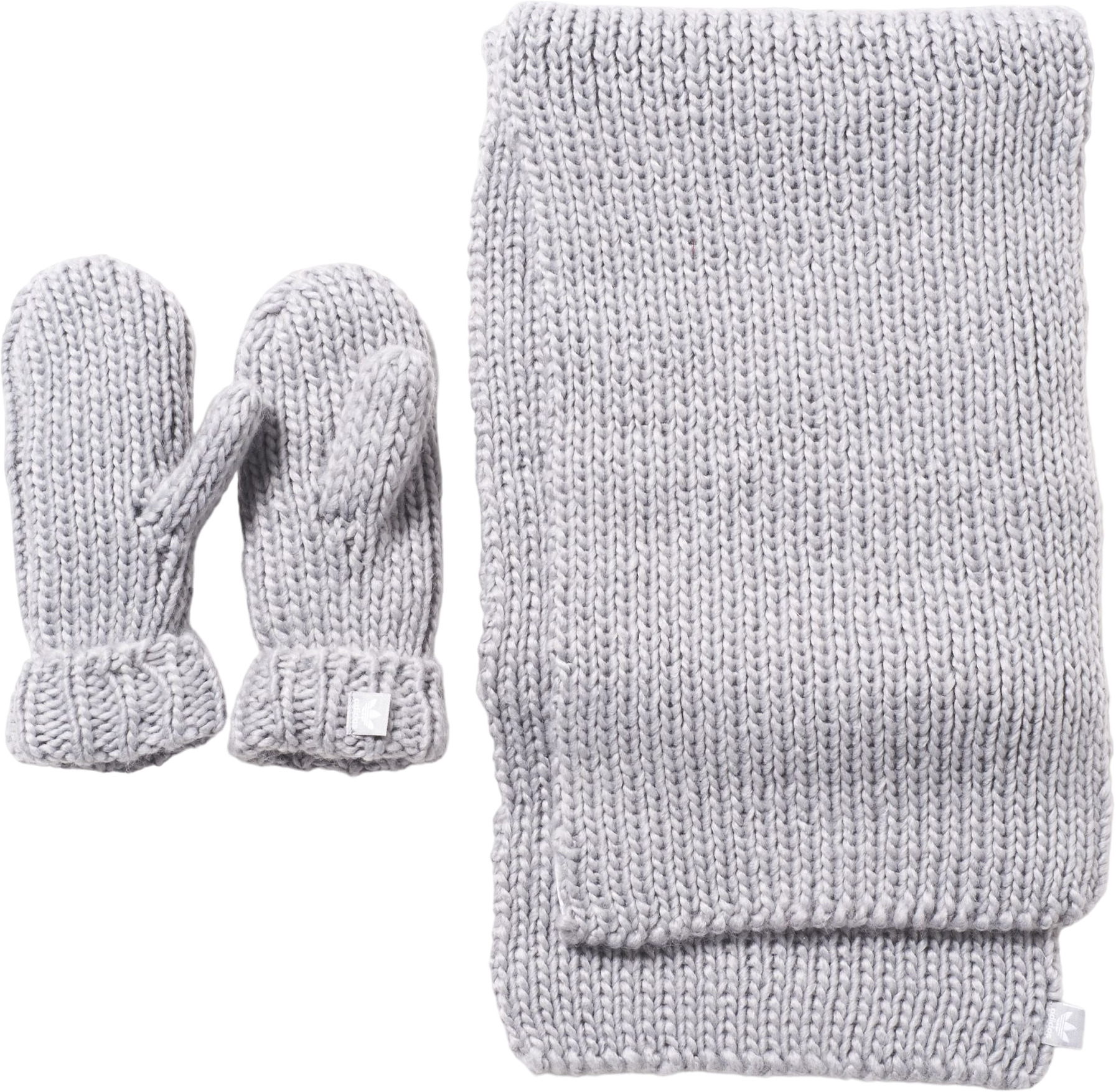 Комплект шарфов женский Adidas Scarf+Glove Set серый, 160х25 см