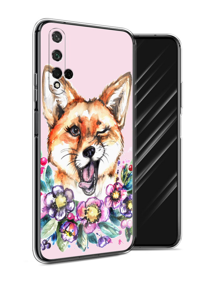 

Чехол Awog на Honor 20 "Подмигивающая лиса", Оранжевый, 69550-10