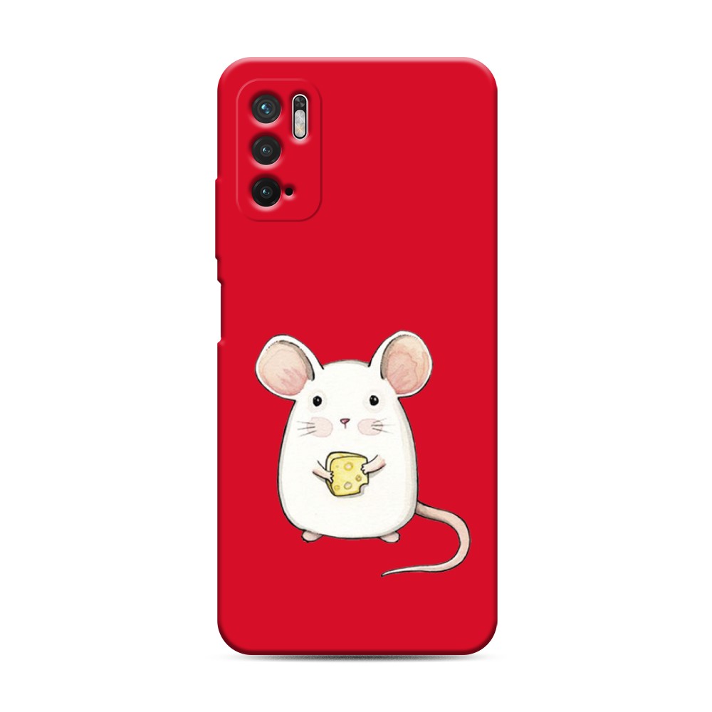 фото Матовый силиконовый чехол "мышка" на xiaomi redmi note 10 5g awog