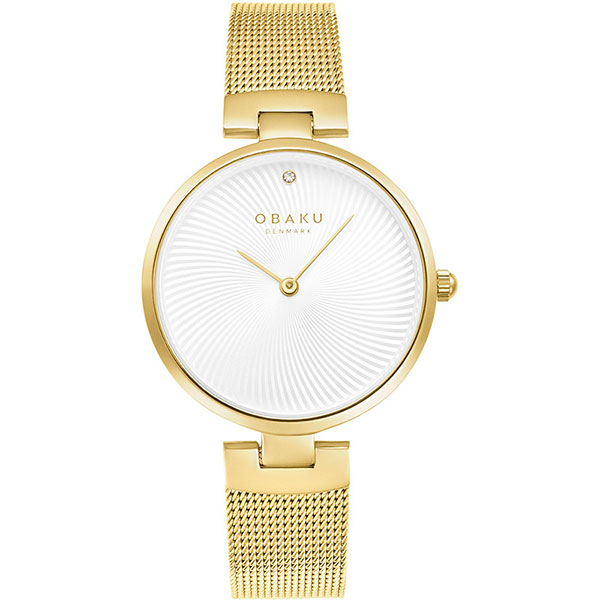 фото Наручные часы женские obaku v256lxgimg золотистые