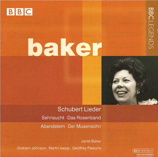 SCHUBERT, F.: Lieder (Baker, Johnson, Isepp, Parsons) (1970-1980) (1 CD)