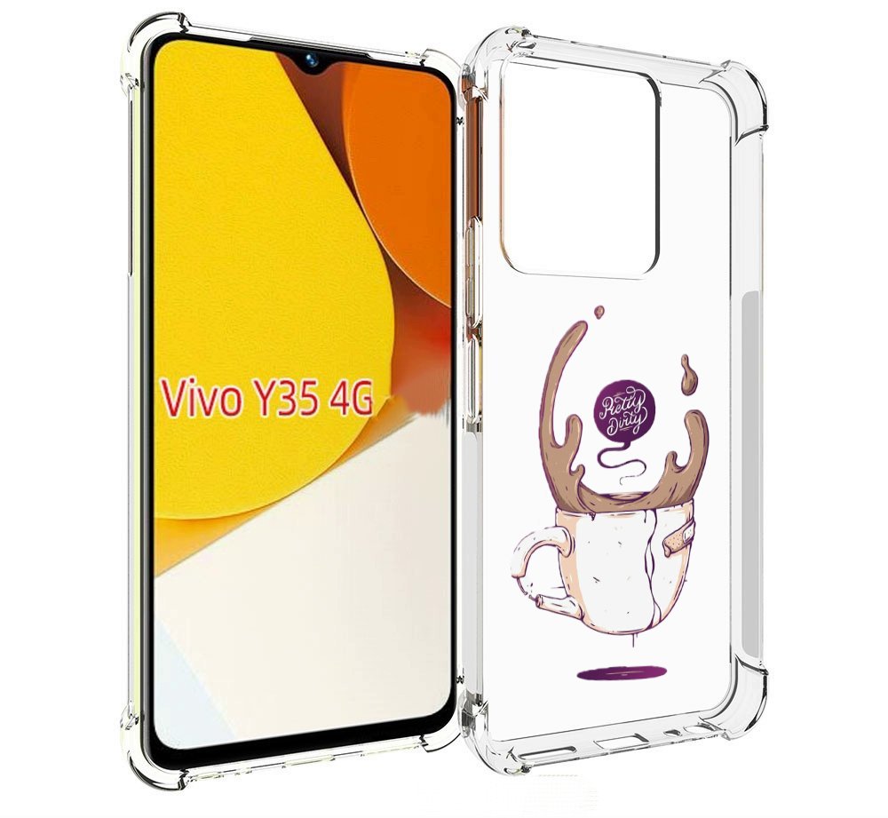 

Чехол MyPads сломанный стаканчик для Vivo Y35 4G 2022 / Vivo Y22, Прозрачный, Tocco