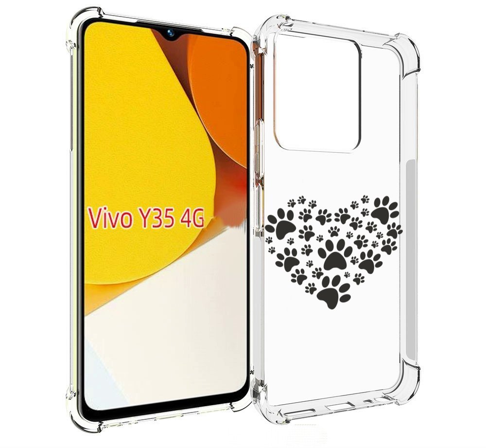

Чехол MyPads следы-в-сердечке для Vivo Y35 4G 2022 / Vivo Y22, Прозрачный, Tocco