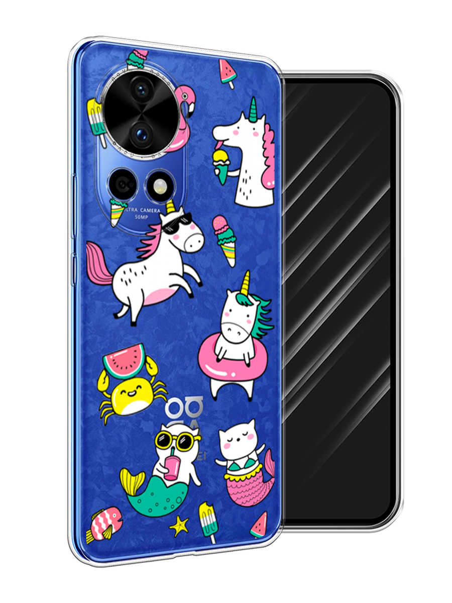 

Чехол Awog на Huawei Nova 12 Pro "На отдыхе", Белый;бирюзовый;розовый, 6123150-1
