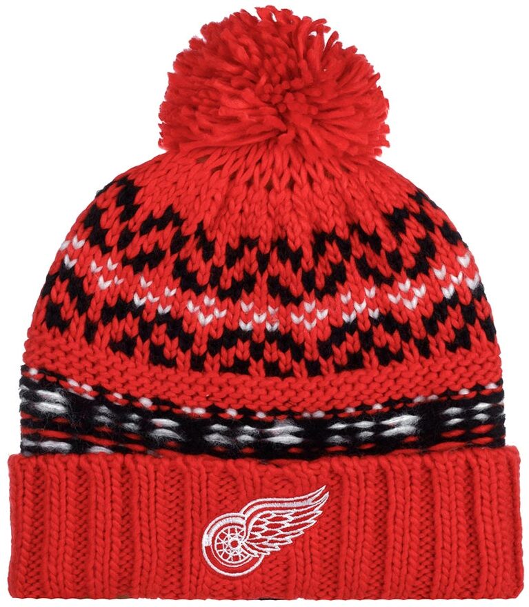 Шапка бини унисекс AMERICAN NEEDLE Red Wings Gusto NHL красная, one size