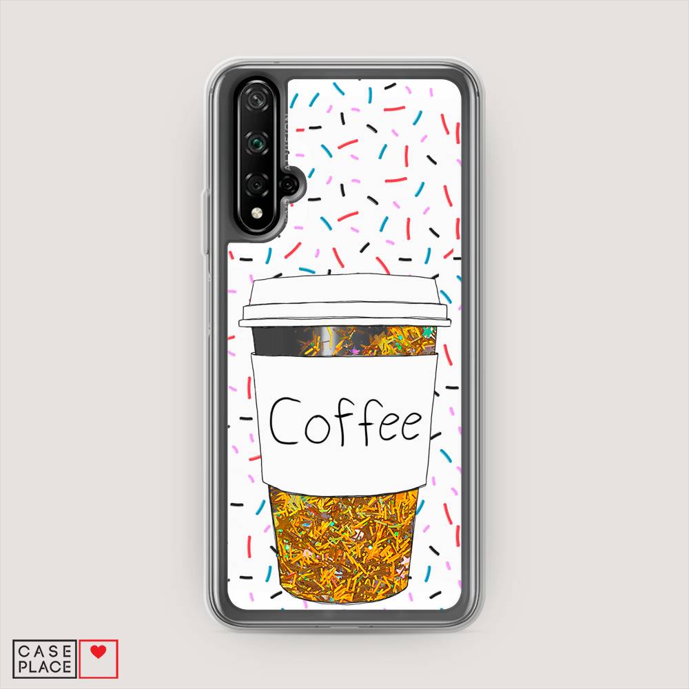 фото Чехол awog "coffee прозрачный стакан" для honor 20