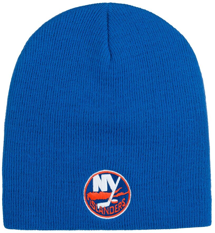 

Шапка бини унисекс AMERICAN NEEDLE New York Islanders Cuffless синяя, Синий, New York Islanders Cuffless