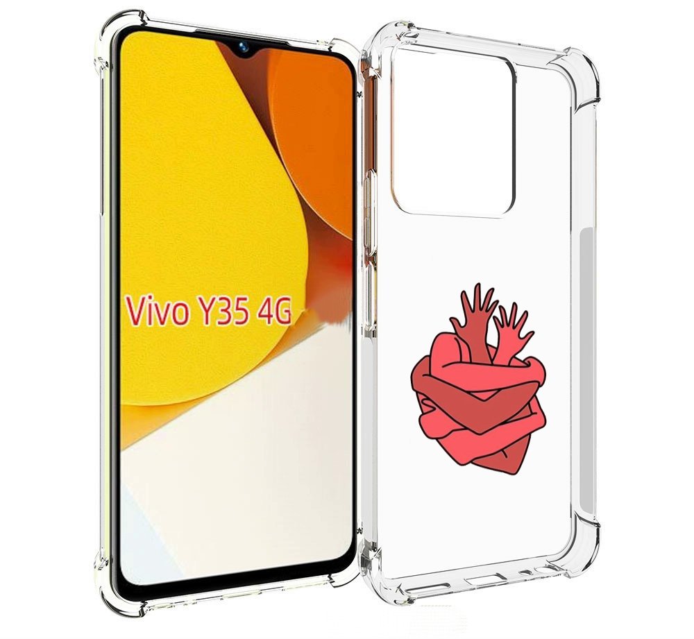 

Чехол MyPads сердце из ручек для Vivo Y35 4G 2022 / Vivo Y22, Прозрачный, Tocco