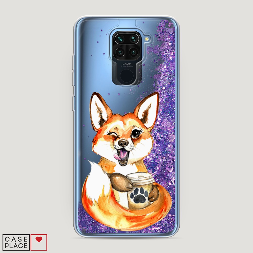 

Чехол Awog на Xiaomi Redmi 10X 4G/Note 9 "Подмигивающая лиса с кофе", Разноцветный, 38292-1