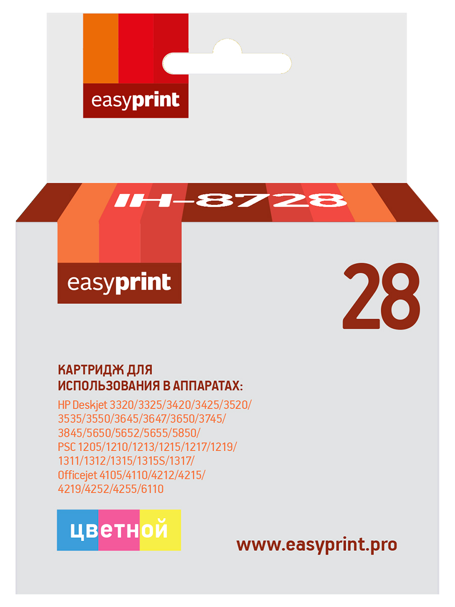 фото Струйный картридж easyprint ih-8728 (c8728ae/28) для принтеров hp, цветной