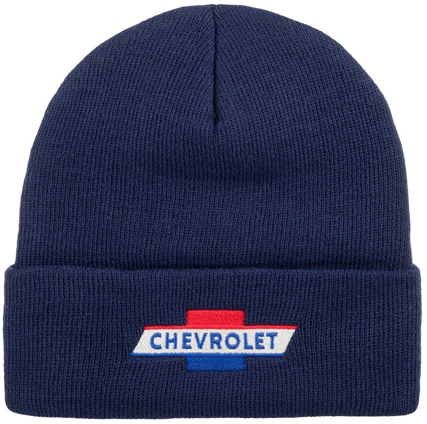 Шапка бини унисекс AMERICAN NEEDLE Chevrolet Cuffed Knit темно-синяя, one size