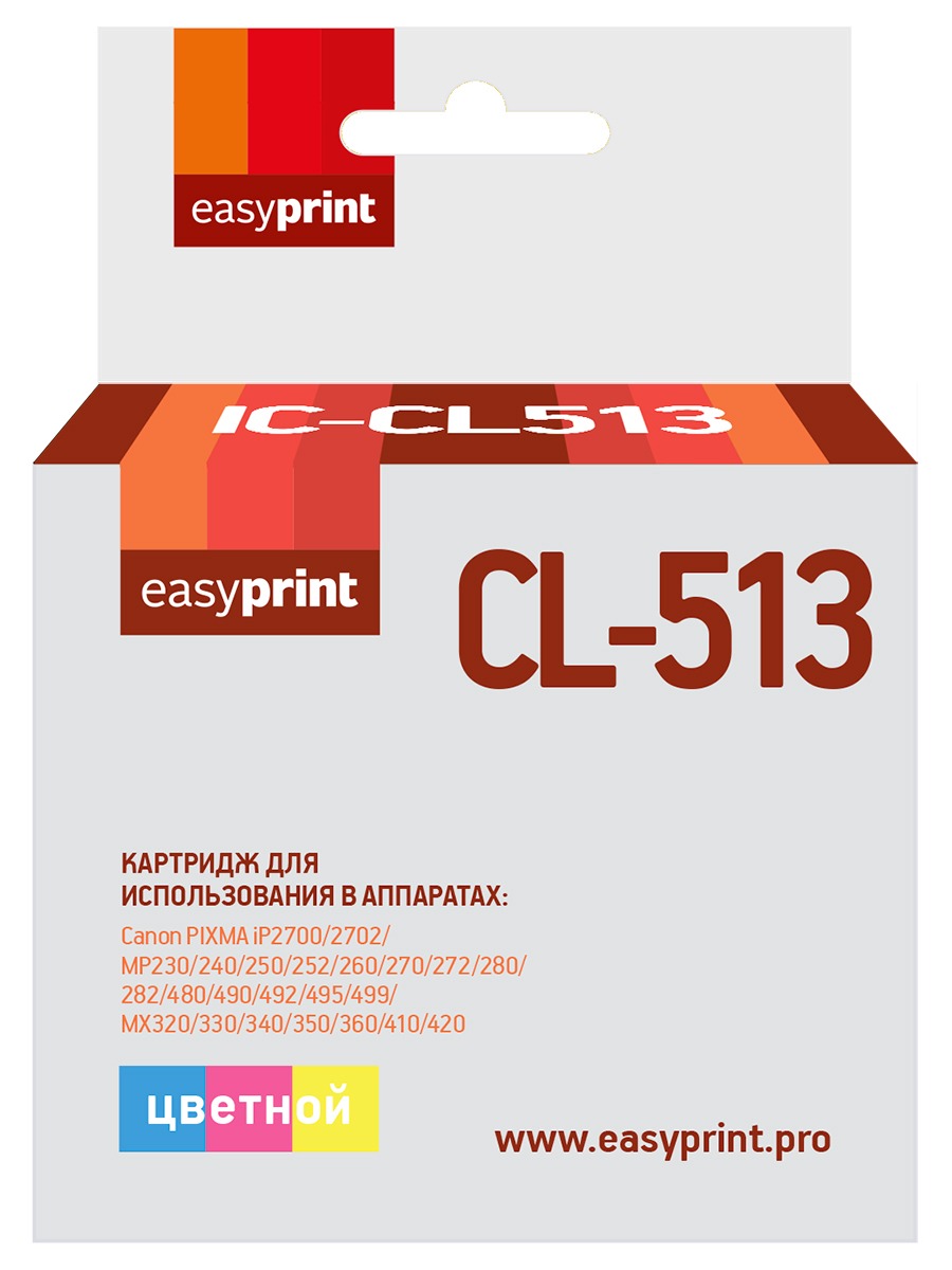 

Струйный картридж EasyPrint IC-CL513 CCL513/CL-513/CL513/513 для Canon, цветной, Многоцветный, IC-CL513