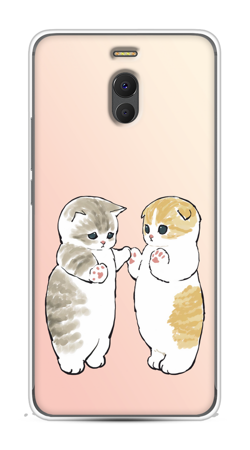 

Чехол на Meizu M6 Note "Пухлые котики", Розовый;бежевый;серый, 72150-1