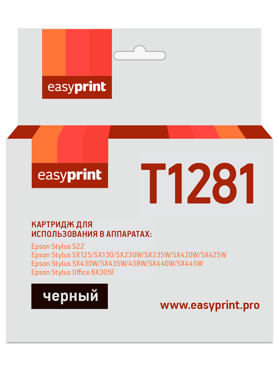 фото Струйный картридж easyprint ie-t1281 (c13t12814011/t1281/stylus s22/sx125/sx130) для epson