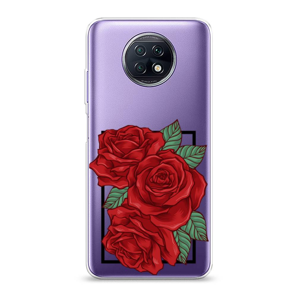 

Чехол на Xiaomi Redmi Note 9T "Три алые розы", Красный, 39650-2