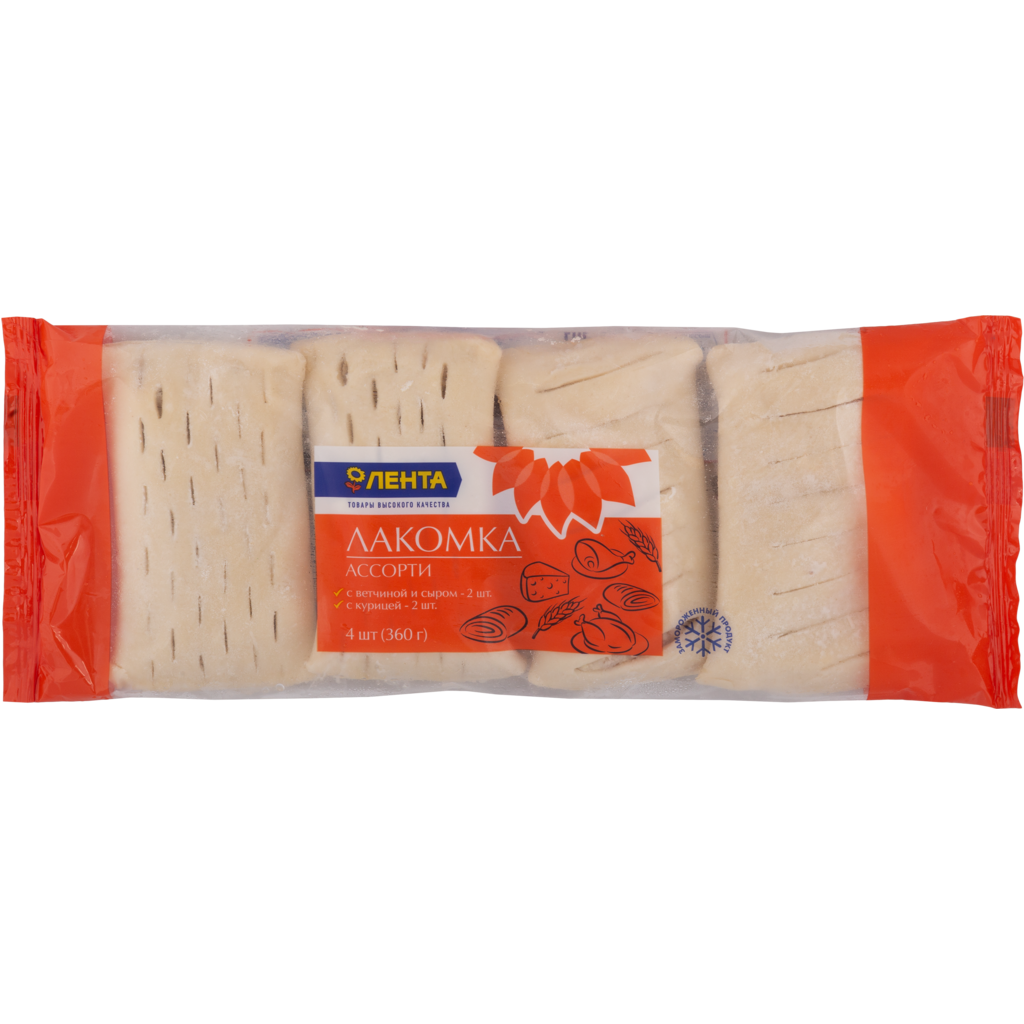 

Сдоба Лента Лакомка ассорти замороженная 90 г х 4 шт
