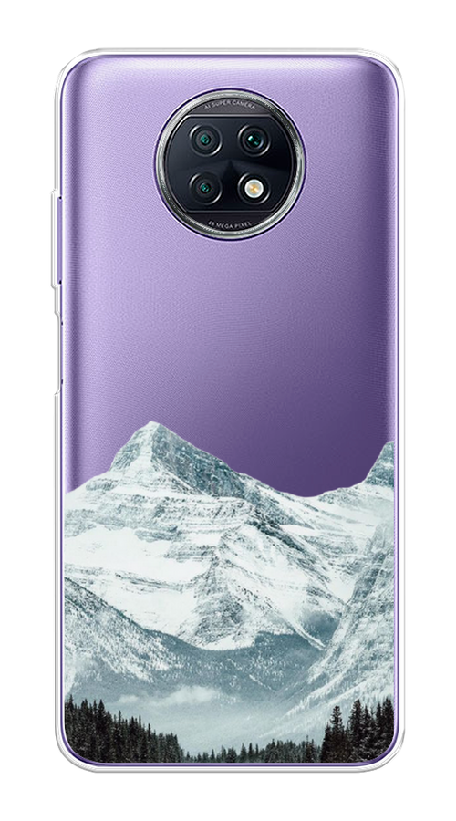 

Чехол на Xiaomi Redmi Note 9T "Горы арт 1", Белый;зеленый, 39650-2