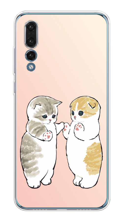 

Чехол на Huawei P20 Pro "Пухлые котики", Розовый;бежевый;серый, 65050-1