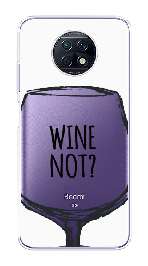 

Чехол на Xiaomi Redmi Note 9T "Wine not white", Белый, 39650-6