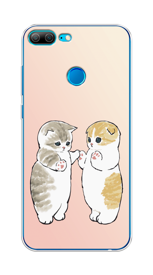 

Чехол на Honor 9 Lite "Пухлые котики", Розовый;бежевый;серый, 64250-1