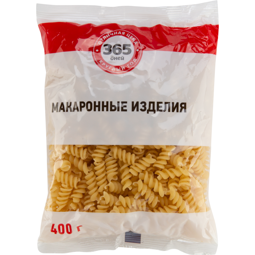 Макаронные изделия 365 дней спираль 400 г