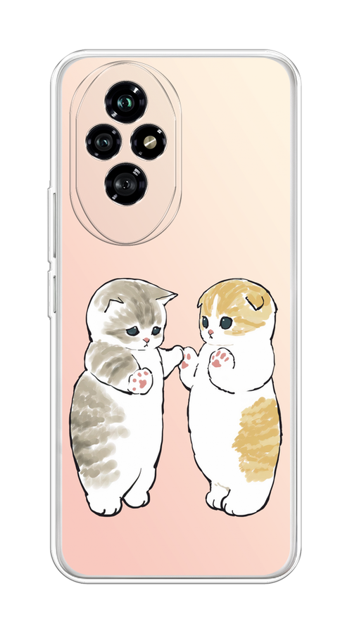 

Чехол на Honor 200 "Пухлые котики", Розовый;бежевый;серый, 6124750-1