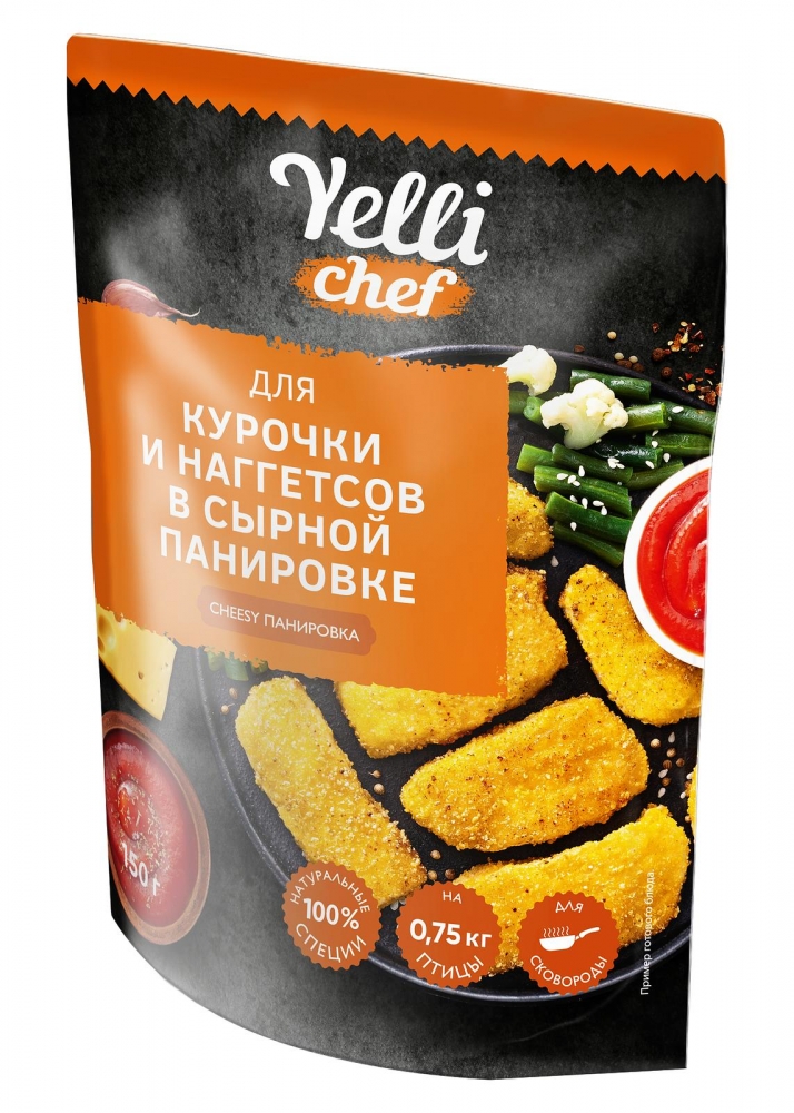 Панировка Yelli chef сырная для курочки и наггетсов, 150 г