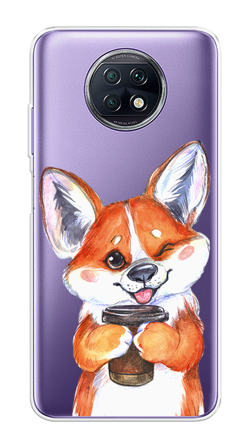 

Чехол на Xiaomi Redmi Note 9T "Корги с кофе", Оранжевый;белый, 39650-4