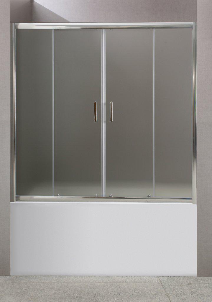 фото Шторка на ванну belbagno uno-vf-2-150/145-m-cr профиль хром стекло матовое