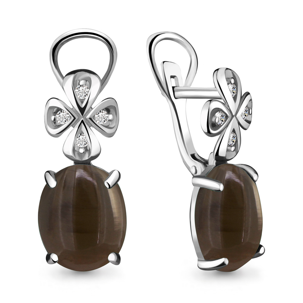 

Серьги из серебра с кварцем Aquamarine 4477301А_925_р, 4477301А_925_р