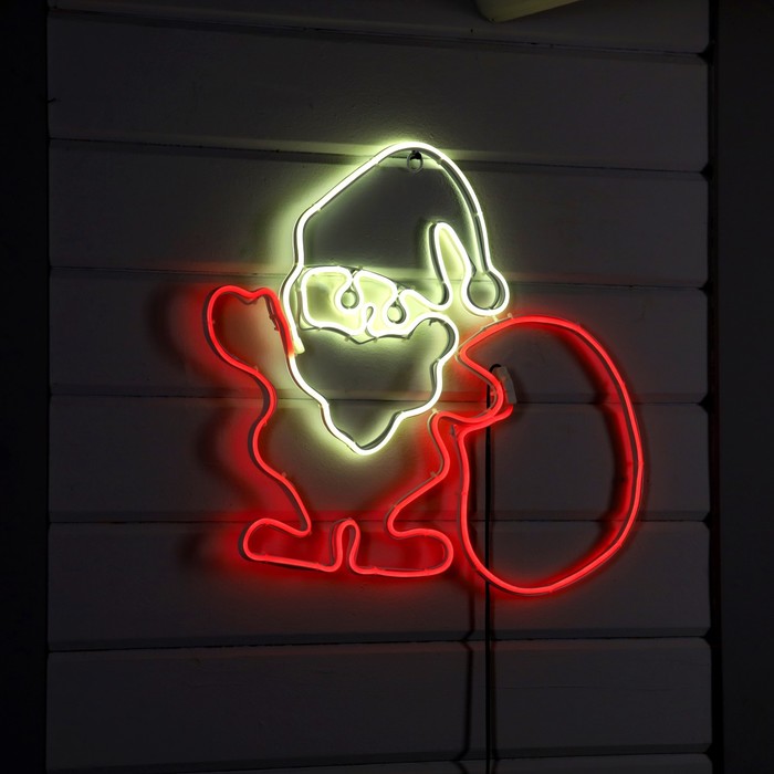 

Дюралайт Luazon lighting Дед мороз с подарками 9591235 0,7х0,85м зеленый, Дед Мороз с подарками