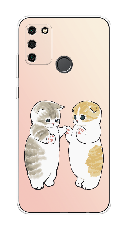 

Чехол на Honor 9A "Пухлые котики", Розовый;бежевый;серый, 612350-1