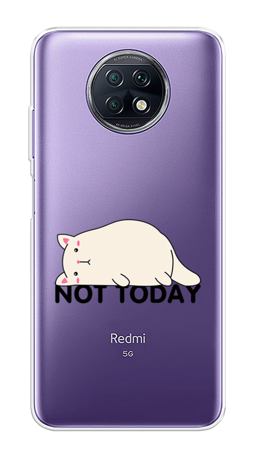 

Чехол на Xiaomi Redmi Note 9T "Cat not today", Белый;розовый;черный, 39650-1