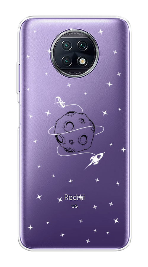 

Чехол на Xiaomi Redmi Note 9T "Полет вокруг луны", Белый;серый;черный, 39650-2