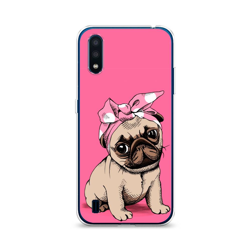 

Чехол Awog на Samsung Galaxy M01 / Самсунг M01 "Dog Pin-Up", Розовый;бежевый, 2101150-2