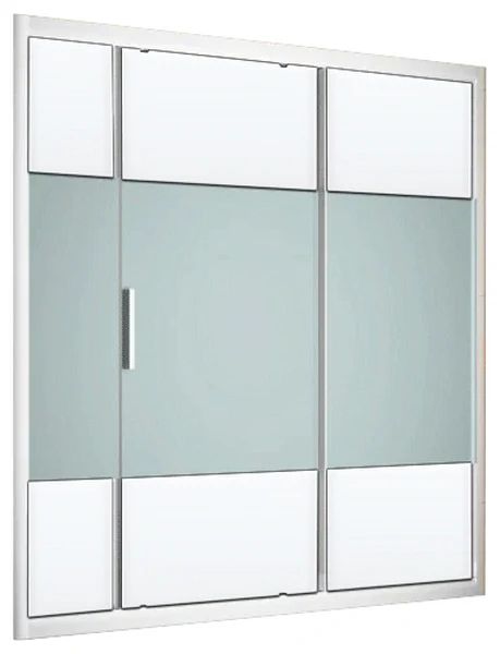 

Перегородка (ширма) c бок стенкой Aquanet Practic AE10-B-150H150U-CP + AE10-F-75H150U-CP, Practic