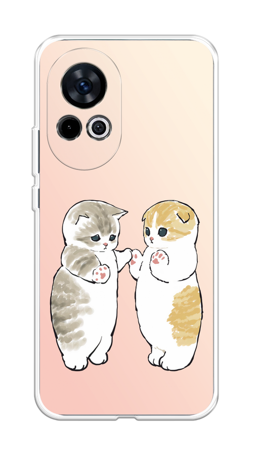 

Чехол на Huawei Nova 12 "Пухлые котики", Розовый;бежевый;серый, 6123050-1