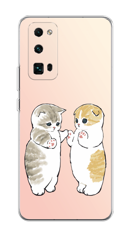 

Чехол на Honor 30 Pro Plus "Пухлые котики", Розовый;бежевый;серый, 612250-1