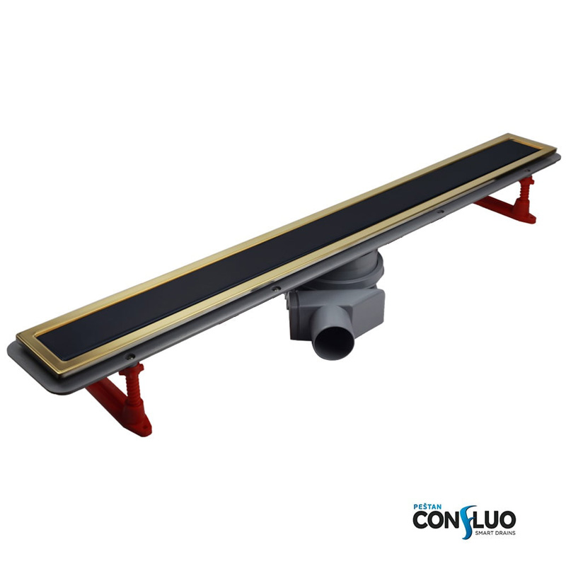 

Душевой лоток Pestan Confluo Premium Line Black Glass 300 Gold