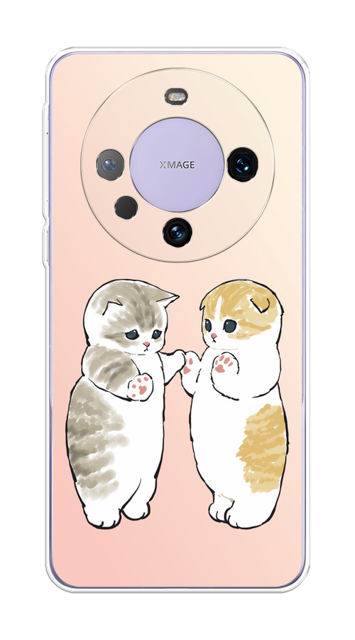

Чехол на Huawei Mate 60 Pro "Пухлые котики", Розовый;бежевый;серый, 6122250-1